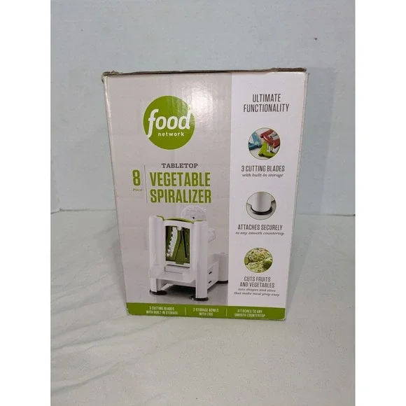 NIB Food‎ Network Vegetable Spiralizer 8-Piece Tabletop Kitchen Gadget Appliance - Picture 3 of 10